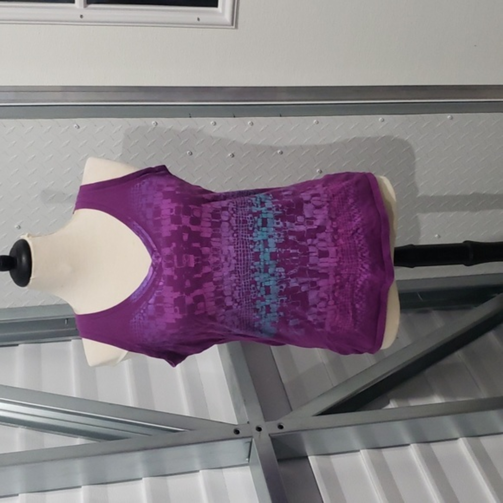 Hanes large‎ purple green blue tank top!